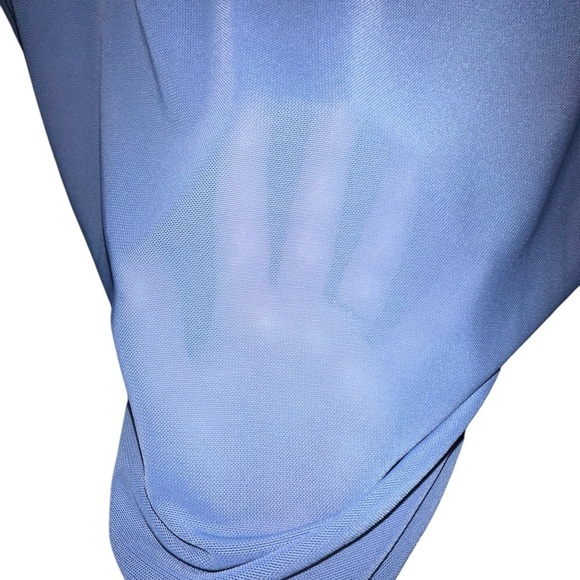 Casa Zeta-Jones | Ruffled Long Sleeve Semi-Sheer Blouse Top - Size L - NWT - Picture 5 of 11